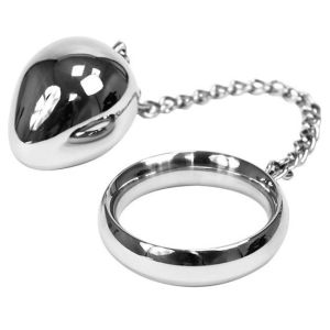 METAL HARD – COCK RING 40MM + CADENA CON BOLA METAL