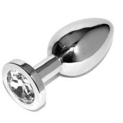 METAL HARD – ANAL PLUG DIAMOND TRANSPARENTE SMALL 5.71CM