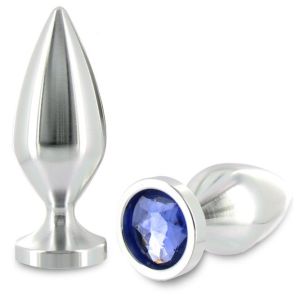 METAL HARD – ANAL PLUG ALIMINUM COLOR CRISTAL GRANDE 10.16CM