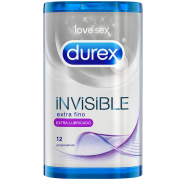 DUREX – INVISIBLE EXTRA LUBRICADO 12 UNIDADES