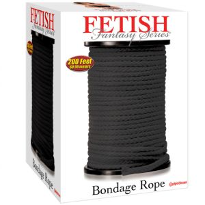 FETISH FANTASY SERIES – SERIES BONDAGE CUERDA SEDA NEGRO 60.96 METROS