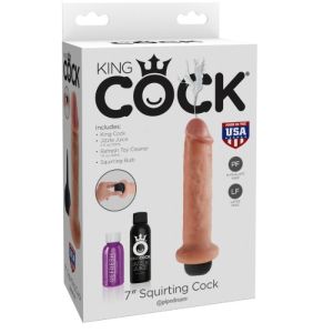 KING COCK – DILDO SQUIRTING 17.8 CM NATURAL