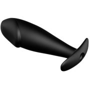 PRETTY LOVE – PLUG ANAL SILICONA FORMA PENE Y 12 MODOS VIBRACION NEGRO