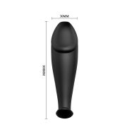 PRETTY LOVE – PLUG ANAL SILICONA FORMA PENE Y 12 MODOS VIBRACION NEGRO