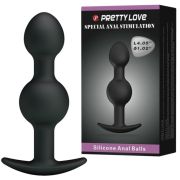 PRETTY LOVE – BOLAS ANALES SILICONA ESTIMULACION ESPECIAL 10.3 CM NEGRO