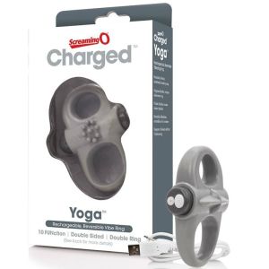 SCREAMING O – ANILLO VIBRADOR RECARGABLE YOGA GRIS