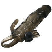 BAILE – BRAVE MAN FUNDA PENE ANAL Y CLITORIS VIBRADOR 16.5 CM NEGRO