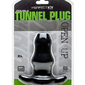 TAPÓN DOBLE TÚNEL PERFECT FIT XL GRANDE – NEGRO