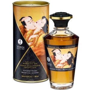 SHUNGA – ACEITE MASAJE EFECTO CALOR SABOR CARAMELO 100 ML