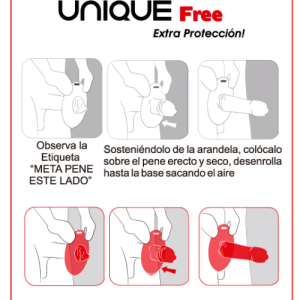 UNIQ – FREE PRESERVATIVOS CON ARO PROTECTOR SIN LATEX 3 UNIDADES