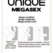 UNIQ – MEGASEX PRESERVATIVOS SENSITIVOS CON LIGUERO SIN LATEX 3 UNIDADES