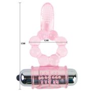 BAILE – ANILLO SILICONA 10 RITMOS LENGUA CON VIBRACION ROSA