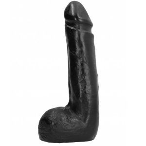 ALL BLACK – DILDO REALISTICO NEGRO SUAVE 20 CM