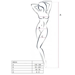 PASSION – WOMAN BS014 BODYSTOCKING BLANCO TALLA UNICA