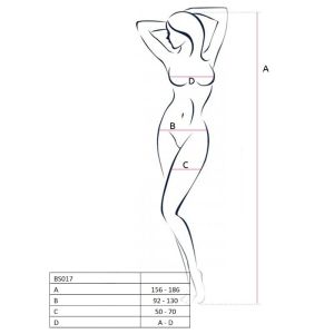 PASSION – WOMAN BS017 BODYSTOCKING BLANCO TALLA UNICA