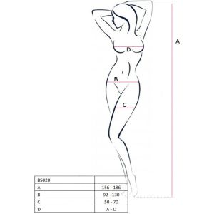 PASSION – WOMAN BS020 BODYSTOCKING NEGRO TALLA UNICA