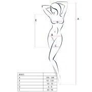 PASSION – WOMAN BS025 BODYSTOCKING ESTILO VESTIDO NEGRO TALLA UNICA