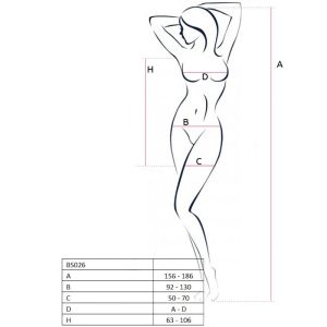 PASSION – WOMAN BS026 BODYSTOCKING ESTILO VESTIDO BLANCO TALLA UNICA