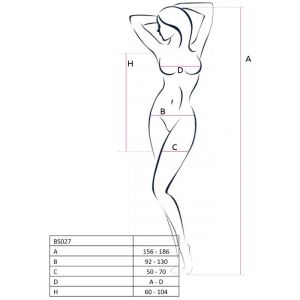 PASSION – WOMAN BS027 BODYSTOCKING ESTILO VESTIDO BLANCO TALLA UNICA