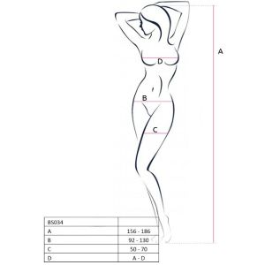 PASSION – WOMAN BS034 BODYSTOCKING BLANCO TALLA UNICA