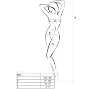 PASSION – WOMAN BS031 BODYSTOCKING BLANCO TALLA UNICA