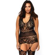 LEG AVENUE – BODYSTOCKING DISEÑO FLORAL TALLA GRANDE