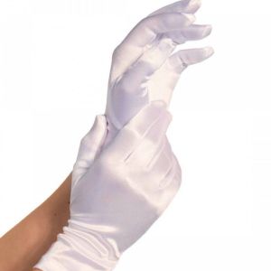 LEG AVENUE – GUANTES SATIN BLANCO