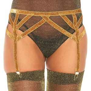 LEG AVENUE – LIGUERO LUREX DORADO TALLA UNICA