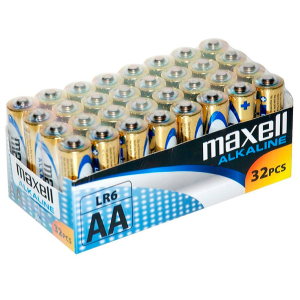 MAXELL – PILA ALCALINA AA LR6 PACK*32 PILAS