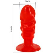 BAILE – PLUG ANAL UNISEX CON VENTOSA ROJO