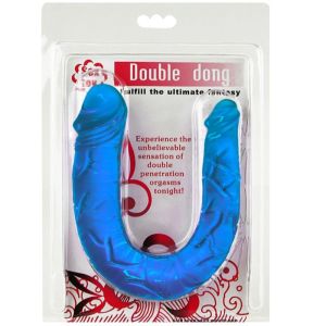 BAILE – DOUBLE DONG DILDO DOBLE AZUL