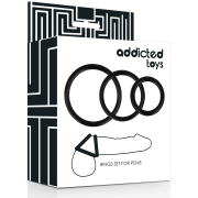 ADDICTED TOYS – SET ANILLOS PENE NEGRO