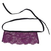 SUBBLIME – CORSET TANGA Y ANTIFAZ NEGRO Y MORADO S/M