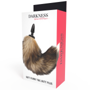 DARKNESS – COLA NATURAL CON PLUG ANAL SILICONA 10 CM