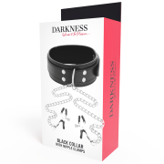 DARKNESS – COLLAR CON PINZAS PARA PEZONES NEGRO