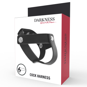 DARKNESS – ANILLO DE PIEL PARA PENE Y TESTICULOS