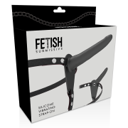 FETISH SUBMISSIVE HARNESS – VIBRADOR SILICONA NEGRO 15 CM