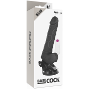 BASECOCK REALISTIC VIBRADOR CONTROL REMOTO NEGRO 19.5CM