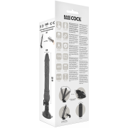 BASECOCK REALISTIC VIBRADOR CONTROL REMOTO NEGRO 19.5CM