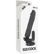 BASECOCK REALISTIC VIBRADOR CONTROL REMOTO NEGRO 20CM