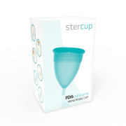 STERCUP – COPA MENSTRUAL FDA SILICONA AQUAMARINA – TALLA L