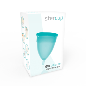 STERCUP – COPA MENSTRUAL FDA SILICONA AQUAMARINA – TALLA S