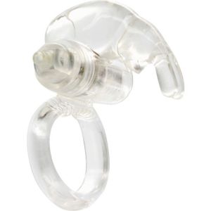 SEVEN CREATIONS – ANILLO VIBRADOR DE SILICONA TRANSPARENTE