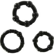 SEVEN CREATIONS – JUEGO TRES ANILLOS PENE NEGRO