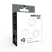 ADDICTED TOYS – SET 3 ANILLOS PENE CLEAR