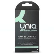 UNIQ – AIR PRESERVATIVO FEMENINO SIN LATEX 3 UNIDADES