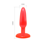 BAILE – PLUG ANAL TACTO SUAVE ROJO 14.2 CM