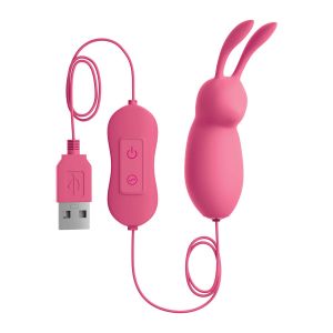 OMG – CUTE RABBIT VIBRADOR POTENTE ROSA USB