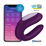 SATISFYER DOUBLE JOY CON APP – MORADO