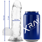 X RAY – CLEAR DILDO REALISTA TRANSPARENTE 15.5 CM -O- 3.5 CM